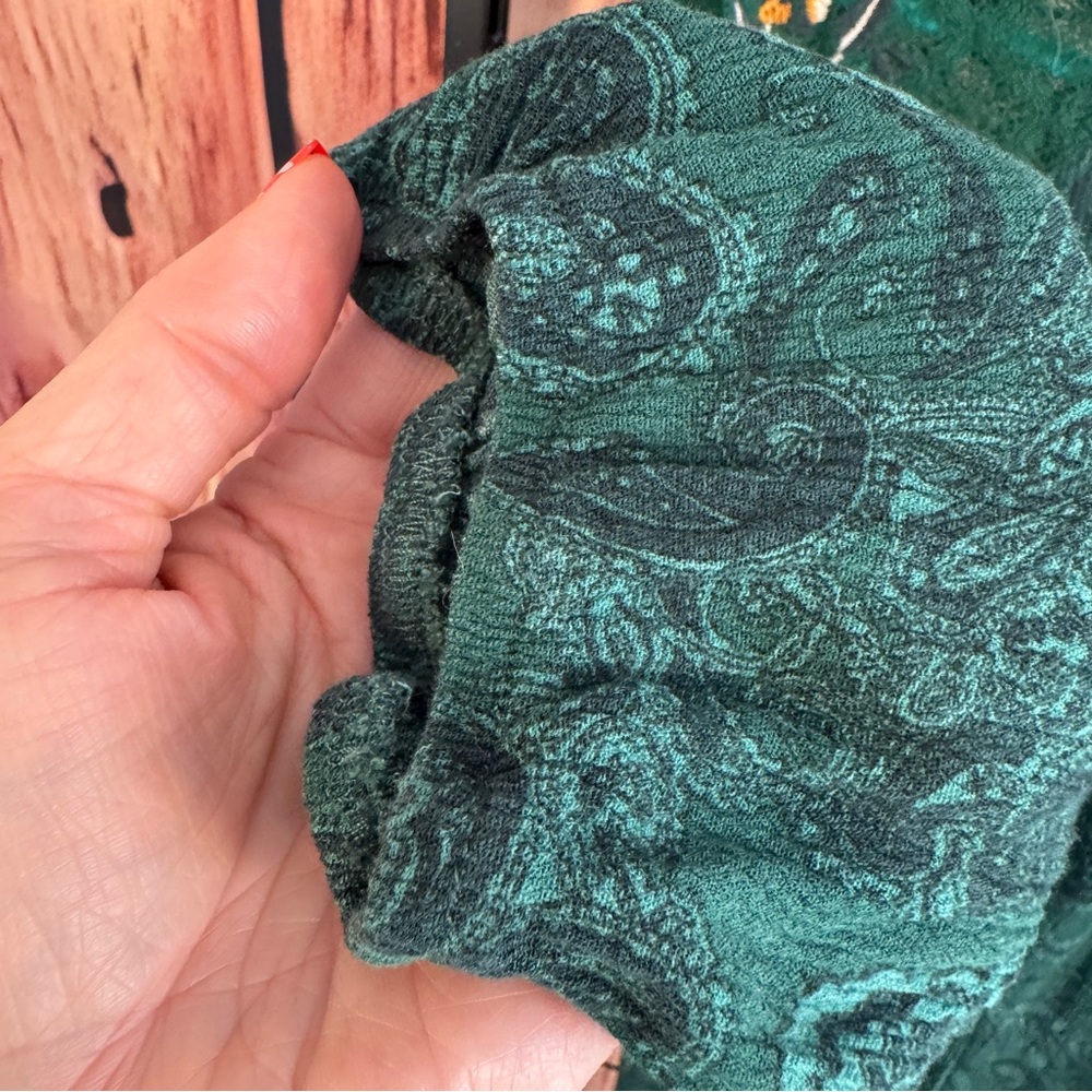 Mason & Belle - Tempesta Lace Detail Three Quarter Sleeve Top - Green - 3x - Picture 5 of 13